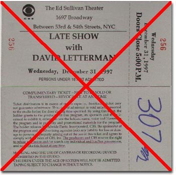 Rejected tickets 12/31/97.