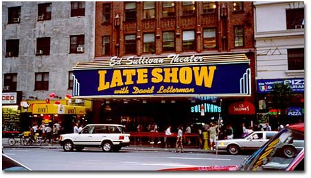 The Obligatory Ed Sullivan Theater Marquee Shot